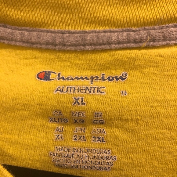 Champion embroidered Logo Bright yellow shirt - Picture 4 of 5